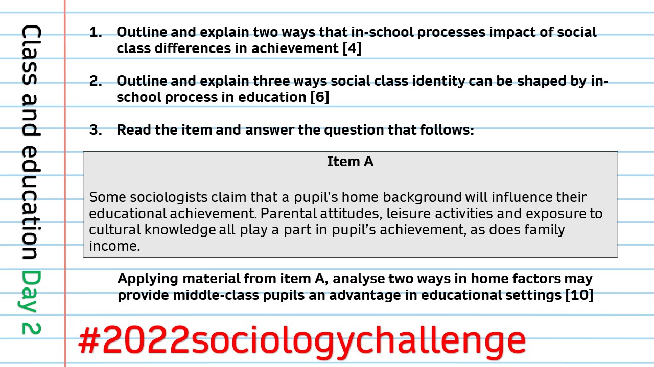 Day 2 #2022challenge Social Class and Education