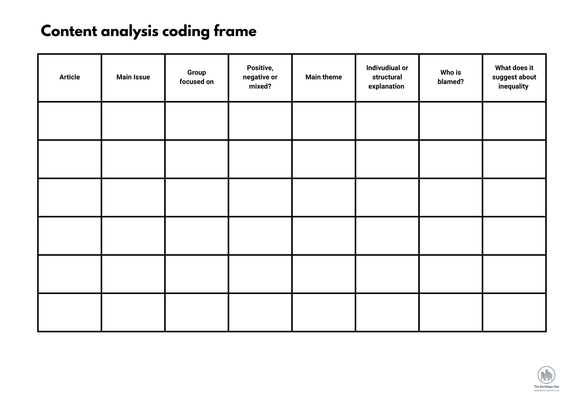 Investigating Social Inequalities Through Media Reports: A Content Analysis Activity